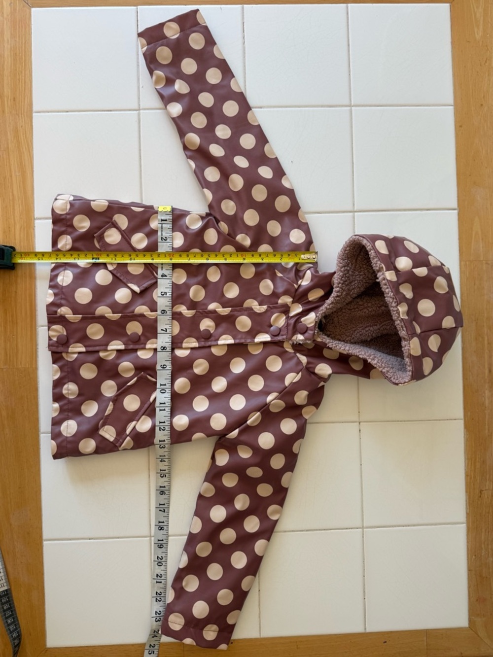 Toddler Lined Spring Raincoat Jacket Size 2T Me Jane Mini Pink Polka Dot EUC - Picture 8 of 10